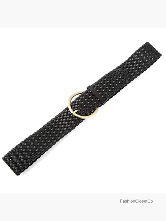 Braided 2-Inch Wide Leather Waist Belt for Dresses Corsets Woven